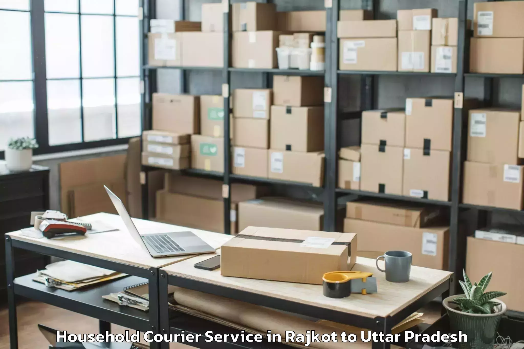 Book Your Rajkot to Maudaha Household Courier Today